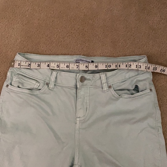 Revamped Mint Green Distressed Jeans - Picture 6 of 7